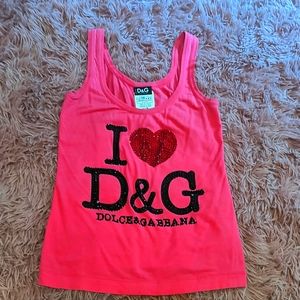 Rare I love D&G top Barbie pink 🩷🌸🏩